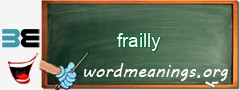 WordMeaning blackboard for frailly